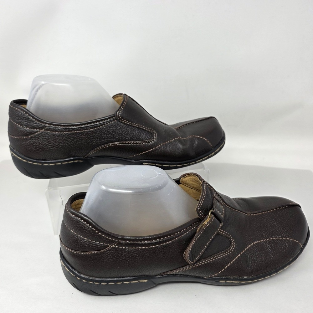 Dr. Scholls Loafers Women 10W Emily Slip On Brown Leather Comfort Shoes